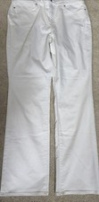 NYDJ Not Your Daughters Jeans Optic White Marilyn Straight Lift Tuck Sz 18L