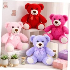 4 Pack 14 Inches Teddy Bears Plush Stuffed Animals Purple,pink,red,rose Red