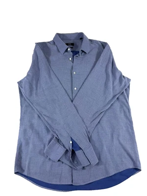 Hugo Boss Herren Hemd mit Knopfleiste Medium M Blau Langarm Regular Fit - Bild 1 von 4