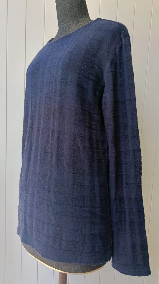 Plantation by Issey Miyake Japón Indigo Lana Azul Mezcla Unisex Mediana Camiseta Foto 4 de 4