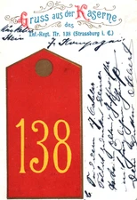 Gruss Aus WWI German Army Infantry Regiment Postcard