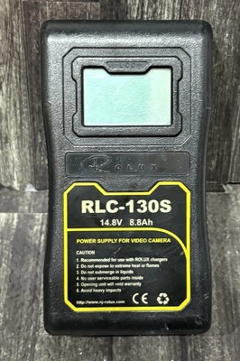 Rolux RLC-130S 14.8V Lithium Ion Battery V Mount W/ LCD Display Camera
