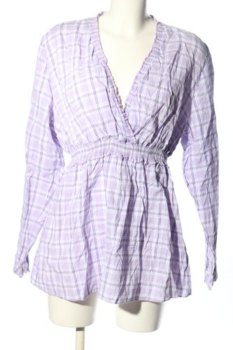 ZABAIONE Camicetta da notte Donna Camicetta a blusa Taglia IT 48 lilla-bianco - Foto 5 di 5