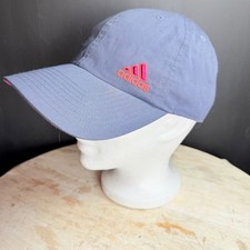 Adidas Aeroready Womens Baseball hat Blue with Pink Logo Snapback Adjustable