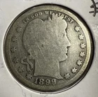 1899 Barber Quarter 25C Silver U.S. Coin