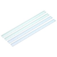 FüR Metal Ruler 12 Zoll/30Cm, 4 StüCk Aluminium Lineal Doppelskala GrüN/Blau