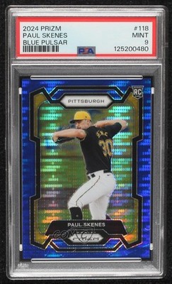 2024 Panini Prizm Blue Pulsar Prizm 3/75 Paul Skenes #118 Rookie RC 8d9