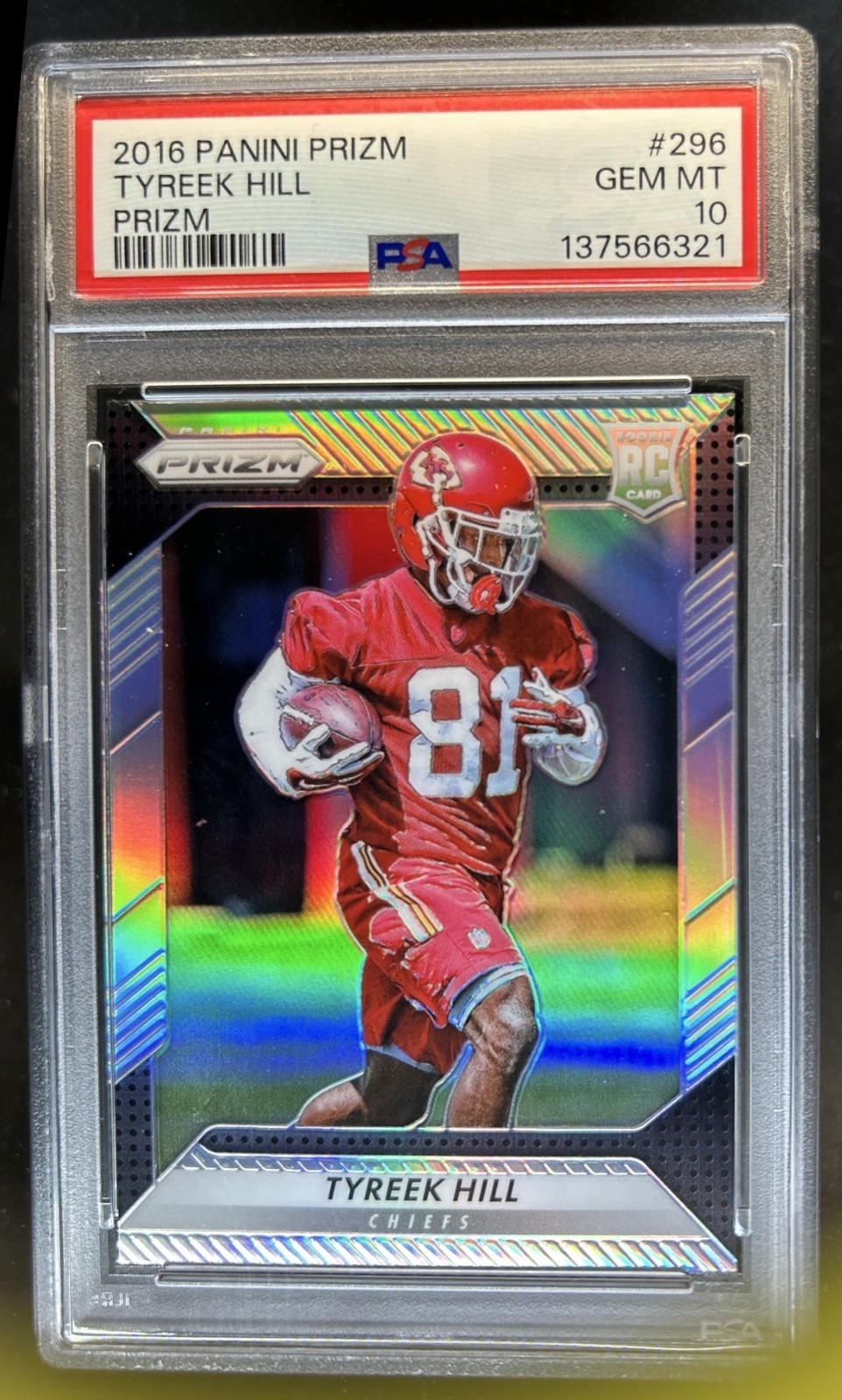 2016 Panini Prizm Tyreek Hill RC Rookie #296 Chiefs PSA 10 GEM MINT