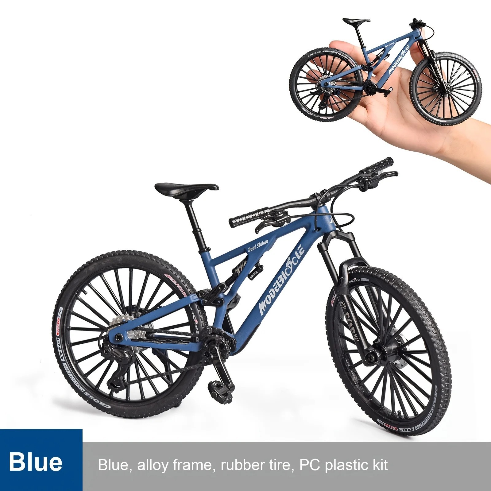 1:6 Alloy Mountain Bike Model Toy &ndash; Realistic Gear, Shocks, Rubber Tires Gift