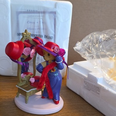 Hamilton Collection Happy Hatters Classy 'n Sassy Bear Figurine LE 2005 4in