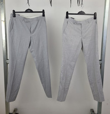 M&S Mens 2pcs Dress Pants Bundle Size 30" Gingham Print Grey New F2