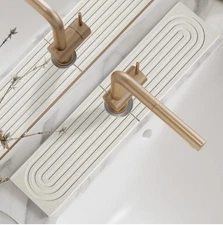 Faucet Mat for Kitchen Sink - 23.6” Long Diatomite Fast Drying Stone Sink Tray