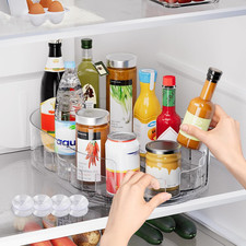 Lazy Susan Turntable Organiser for Fridge, 360 Rotating Spice Racks for Kitchen