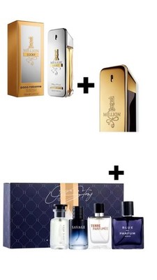 Paco Rabanne 1 Million Lucky x 1 Million Eau De Toilette x 4 30 ml samplers New