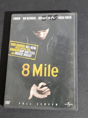 8 Mile DVD Full Screen Eminem Kim Basinger Brittany Murphy DVD Bonus