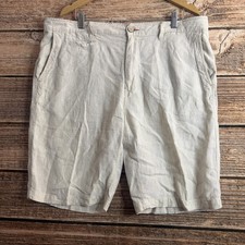 Tommy Bahama Shorts Mens 38 FITS 40 Striped 100 Linen Relax Casual Beach READ