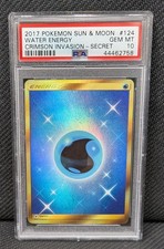 PSA 10 GEM MINT Water Energy Crimson Invasion Secret Holo 2017 Pokemon 124/111 on eBay
