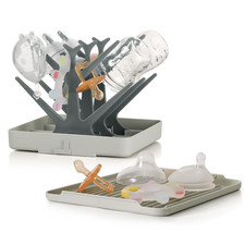 Portable Baby Bottle Drying Rack with Tray, Space Saving Bottle Drying Tree for