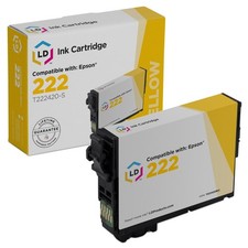 Ink Cartridge Replacement for Epson 222 SY Yellow T222420 WF-2960 XP-5200