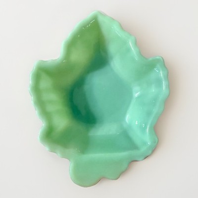 VTG Fire King Jadeite Maple Leaf Dish 1950s Jade Green Milk Glass Anchor Hocking