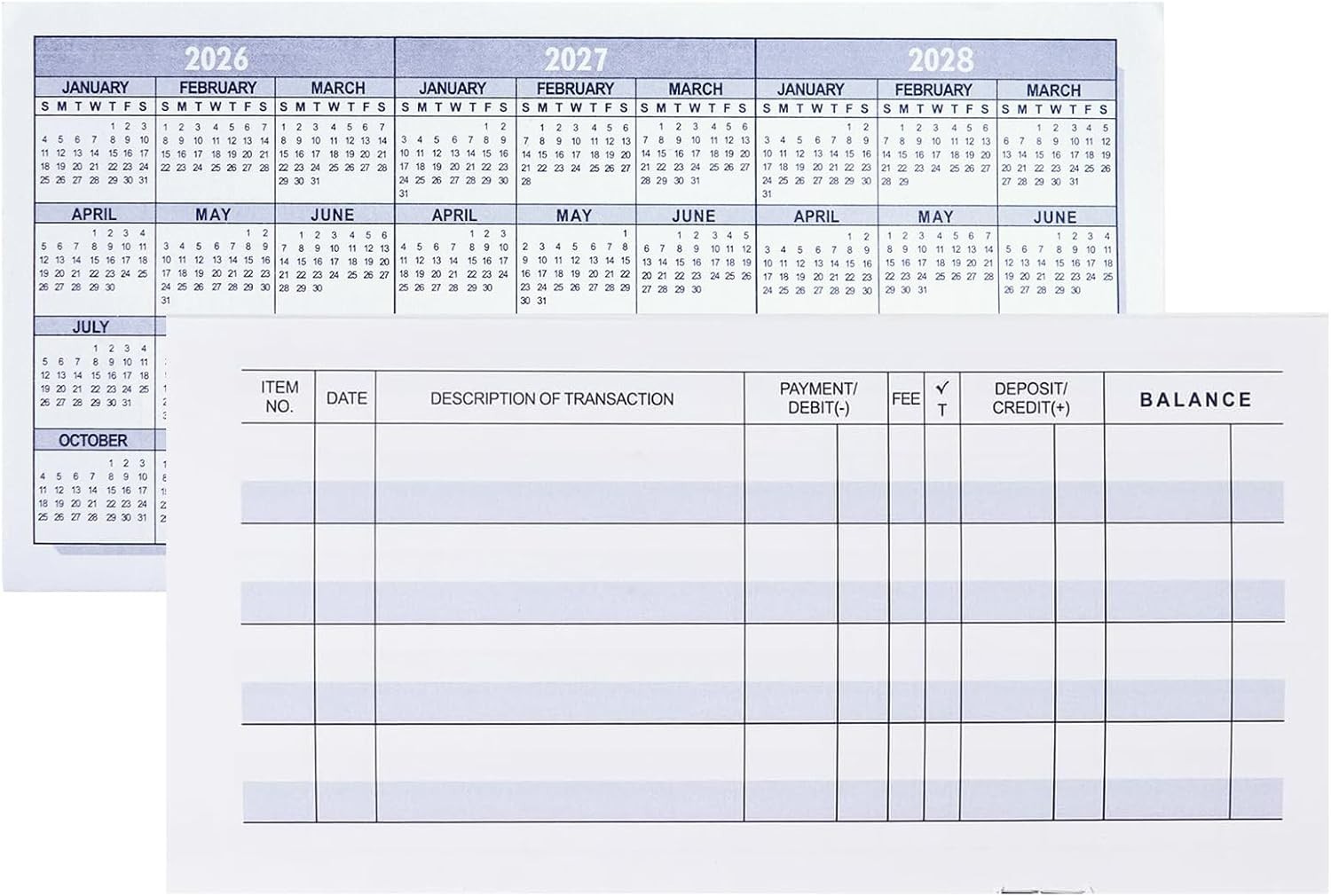 как выглядит Larger Lines 12 Pack Check Registers for Personal Checkbooks, Blank Checkbook... фото