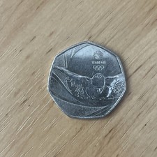 Rare Olympics Swimming 50p 2016 Coin