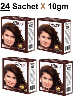 Indian henna for hair-natural and organic henna-Brown (24 Sachets X 10gm)