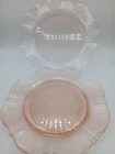 (4) Pink Salad Plate American Sweetheart depression glass 8"