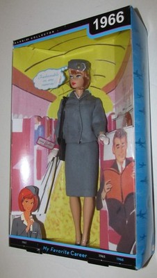 Barbie Doll 1966 Repro ''My Favorite Career'' Pan Am Stewardess 2009 New/Sealed