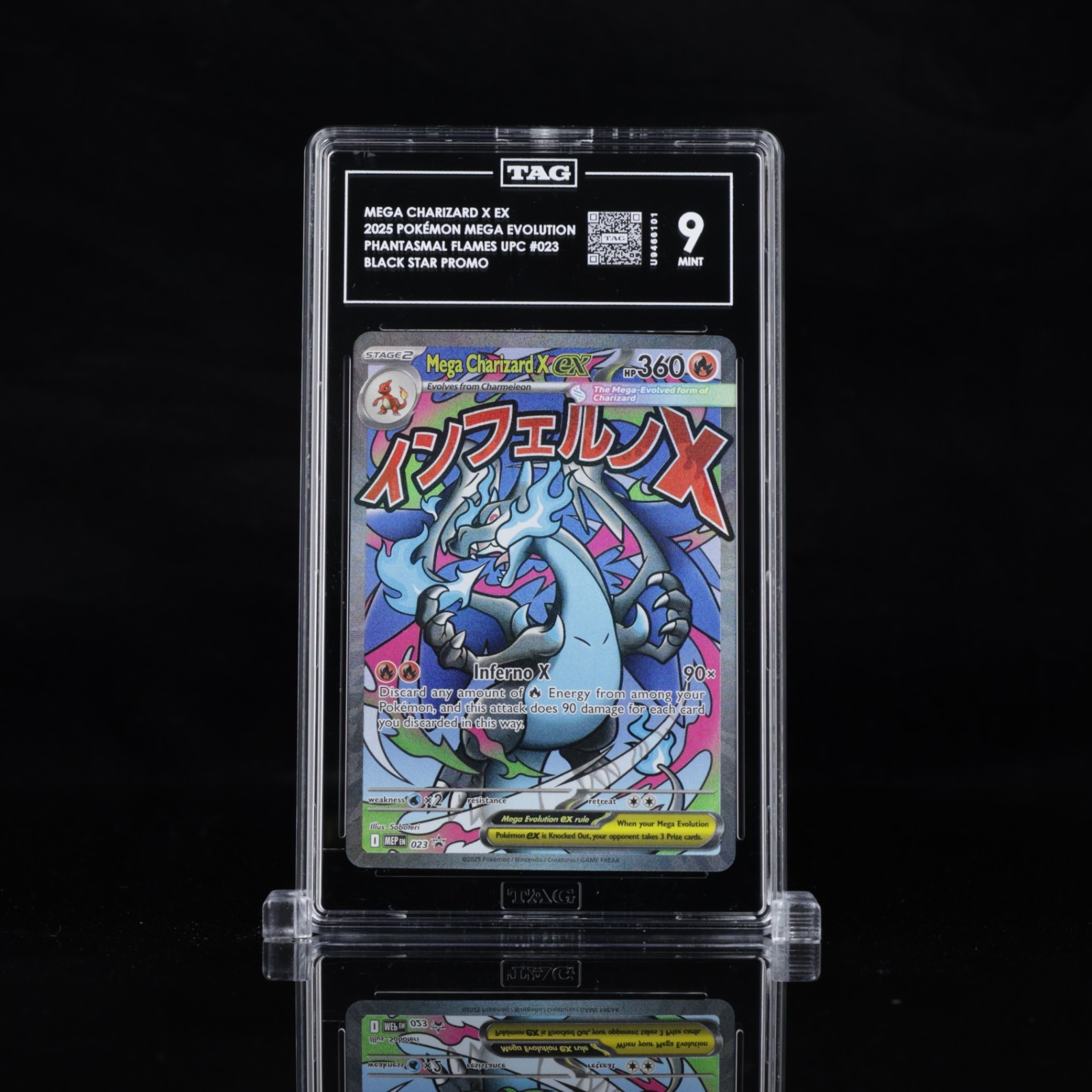 Pokemon Mega Charizard X ex 023 Promo TAG 9 GRADED ENGLISH MEGA EVOLUTION