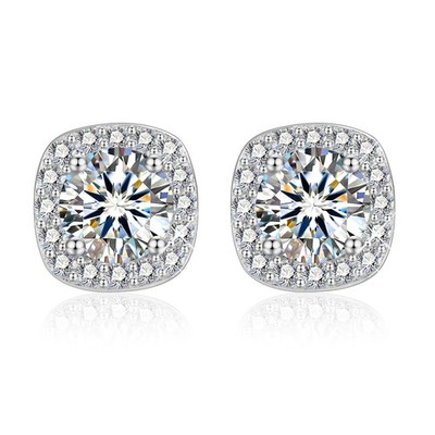 LANCHARMED Moissanite Stud Earrings for Women, 925 Sterling Silver Lab Create...