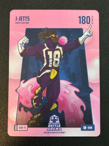 Bo Jackson Battle Arena Update BGBF-15 J-Jetts Bubble Gum SSP Justin Jefferson