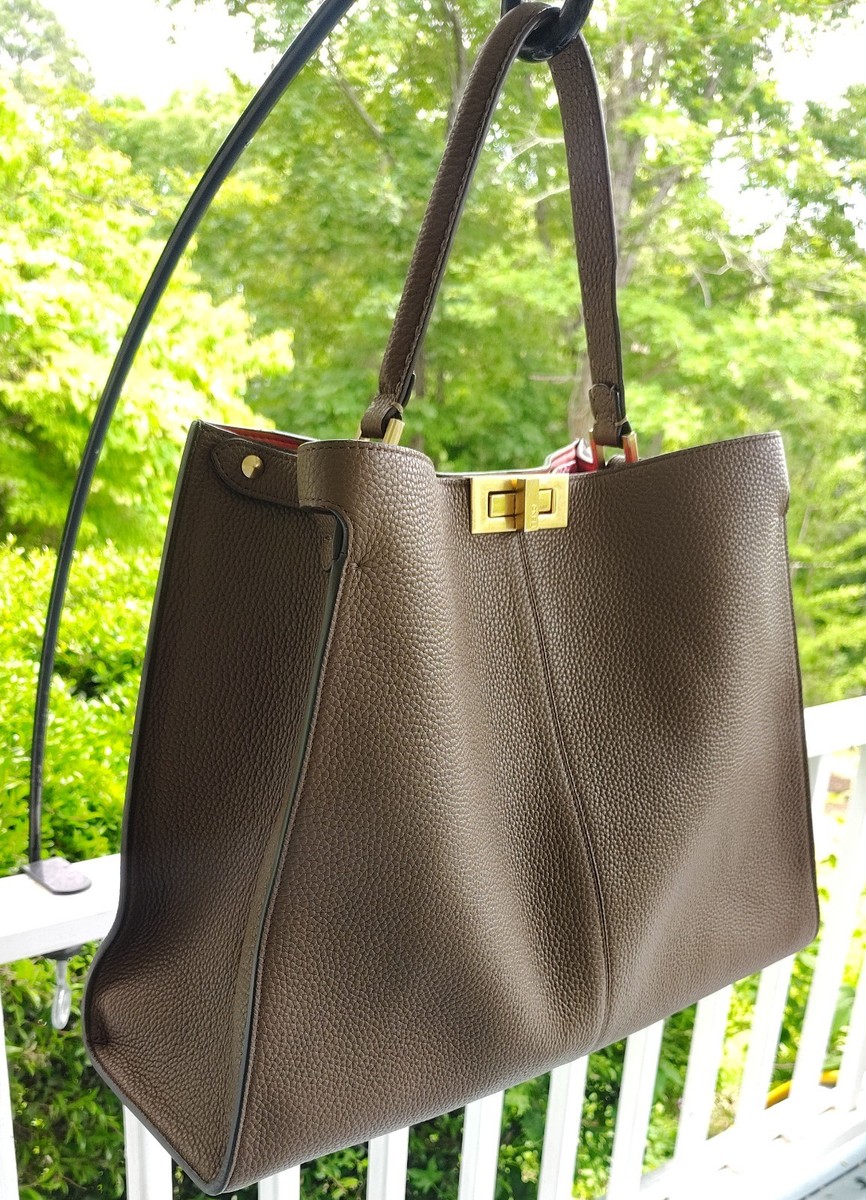 Fendi Peekaboo Selleria 1925 Large Brown Leather | eBay