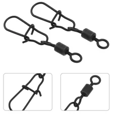 40 Pcs Rotating Eight Character Ring Braid Fishing Swivel Clasp Fasteners