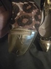 Michael Kors Animal Print Metallic Toe Stiletto Pump Brown Black Gold Women’s 10 — photo 5