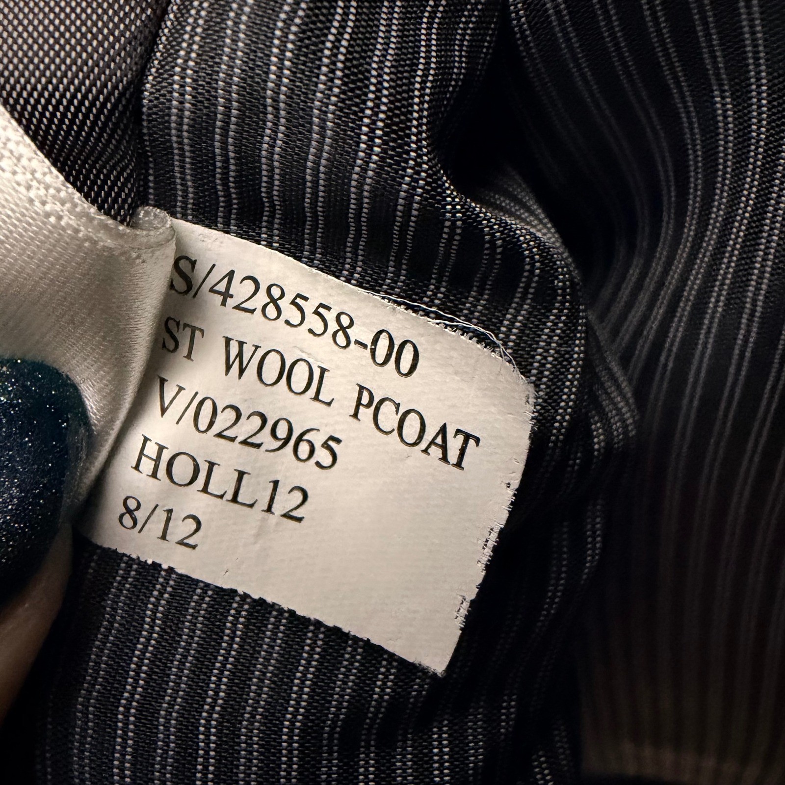 Banana Republic Wool Blend Double Breasted Peacoat Emmetex Italy Navy Medium