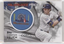 2022 Topps Series 1 City Flag Commemorative Relics Christian Yelich Patch 0q0