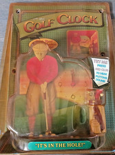 1996 THE ORIGINAL GOLF CLOCK FUN-DAMENTAL TOO LTD NEW IN PACKAGING WORKS GREAT