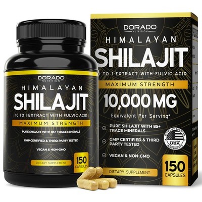 Shilasjit Capsules with 85+ Trace Minerals (75 Day 150 Count (Pack of 1) 