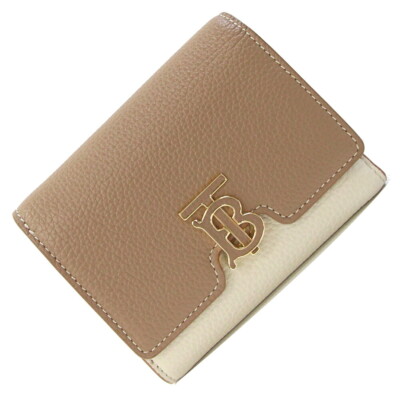 Burberry Tri-fold Wallet TB Folding Wallet 8059623 Brown Ivory