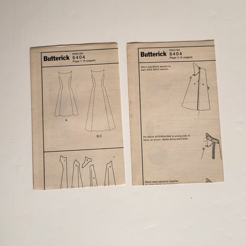 Abito da ballo Butterick 6404 motivo da cucito Misses abito da ballo taglia 12-16 - Foto 7 di 7