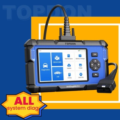  2025 TOPDON AD600S+ PRO DIY TOOL Engine ABS SRS SAS TPMS EPB Diagnostic Tool