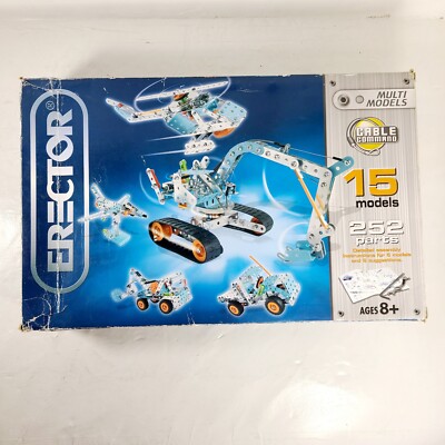 Erector Multimodels Construction Set Metal 250+ Pieces #83 6515E