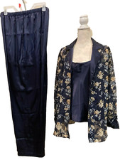 Secret Treasures 3-PC PJ SET, SZ 1XL, Navy,Collared, Top, Pants, Camisole, NWT
