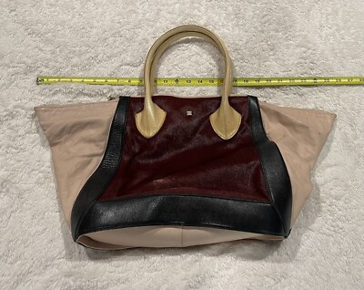 Vintage Pour La Victoire Burgundy Oxblood Fur And Tan  display picture 2