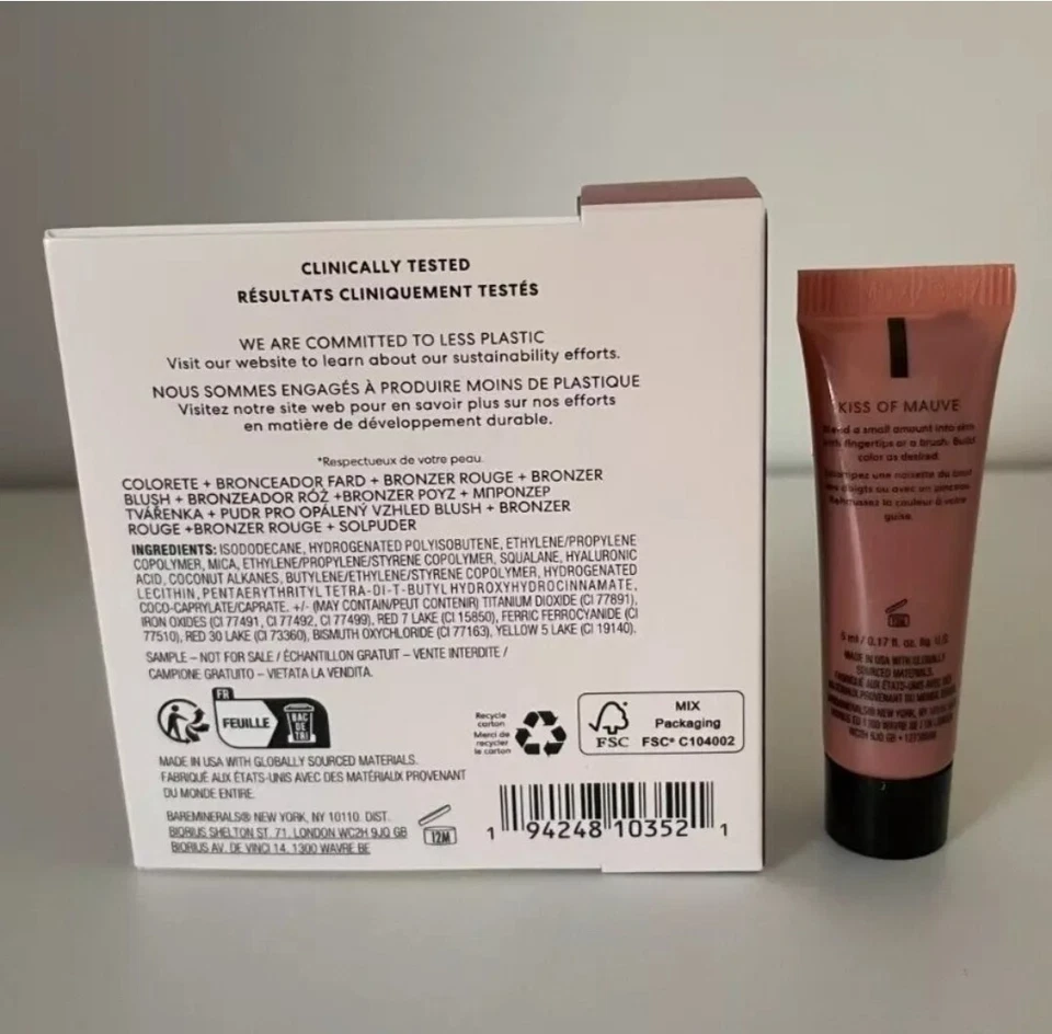 BareMinerals Complexion Rescue Blonzer Blush+Bronzer - Kiss of Mauve Color 5ml - Image 2 of 2