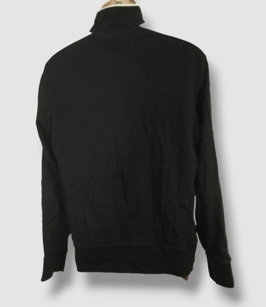 $127 Polo Ralph Lauren Mens Black Full-Zip Vintage Logo