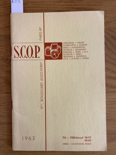 Catalogue "S.C.O.P Son Cine Optique Photo. Paris XIe" 1962 (Fr) - Afbeelding 1 van 2