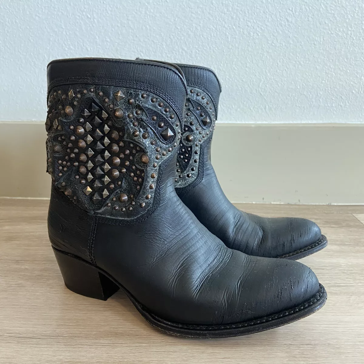Frye studded cowboy boots sale