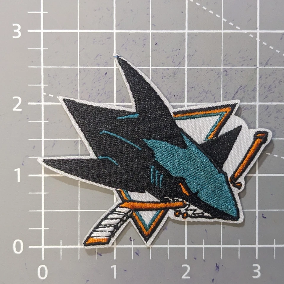 San Jose Sharks Patch NHL Ice Hockey Sports Embroidered Iron On Patch 3.25x3.75" - Image 2 of 3
